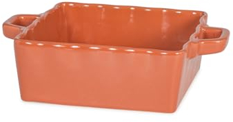 H&H Pirofila in Stoneware, Colori Assortiti, 15x15xH6cm