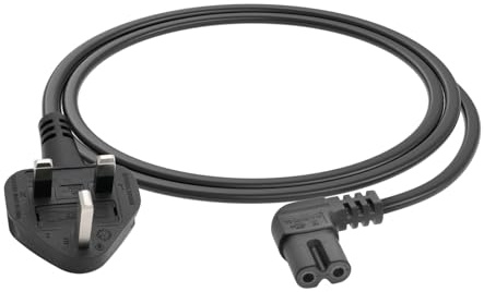 FIRMERST 3m IEC320 C7 Figure-8 Power Lead to BS1363 UK Plug, Black