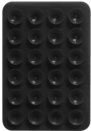 Telefonfodral med sugpropp i silikon, justerbart fyrkantigt telefonfodral, spegel dusch telefonhållare, telefon sug självhäftande fodral, Octobuddy silikon sugtelefon säker för sminkbord spegel,