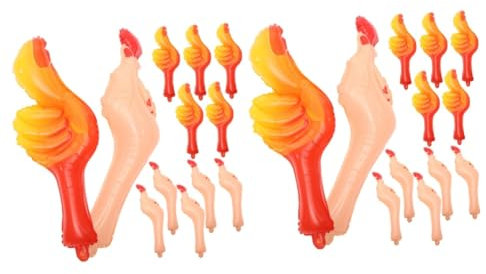 Supvox 2 Sätze Baseball Als Herz Geburtstagsfeierdekoration Kunststück Tank Füller Für Ballonpumpen Inflationspumpe Party Aufblasbare Jubelstöcke Jubelnde Luftballons Sport 12 Stück * 2