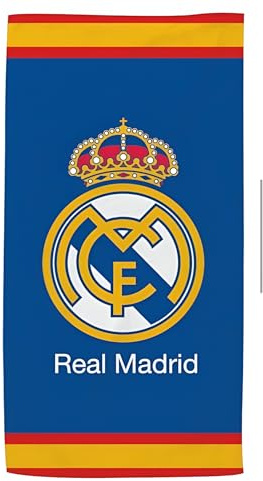 New Import Toallas de Playa Real Madrid – Microfibra 100%, Secado Rápido y Diseño Exclusivo (140x70 cm)