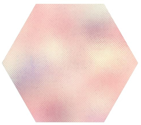 DEQORI Hexagon - Carta da parati autoadesiva da parete, 55 x 47,6 cm, motivo struttura dei colori sognanti, tela tessile, rimovibile, decorativa e indeformabile, per soggiorno, ufficio, corridoio o