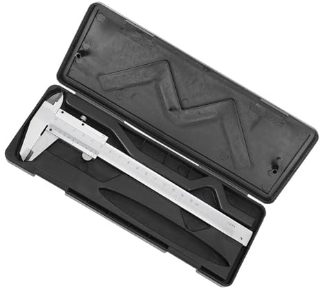 Tnfeeon Calibre Vernier de Acero Al Carbono, Herramienta de Medición Precisa para Uso Industrial, Medición de Longitud, Profundidad y Espesor, Rango de 150 Mm para Profesionales y Aficionados
