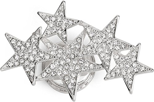 styleBREAKER Broche magnétique avec étoiles décorées de Strass pour écharpes, Foulards et Ponchos, Femmes, 05050061, Couleur:Argent