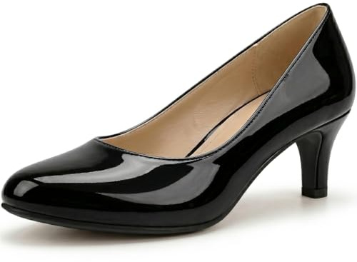 Womens Ladies Low Kitten Heels for Office, Work, Night Out and Party Court Shoes Evening Girls Comfortable Shoes Pumps with Synthetic Sole for Evening Dresses for Women UK