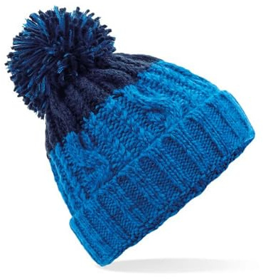 Beechfield B437 Apres Beanie (Azure Blue/Oxford Navy)