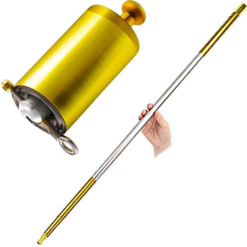 Magischer 150cm Metall-Zauberstab, Professioneller Tragbarer Stahlstange Magische Teleskopstange Edelstahl Pocket Stick Taschenstab Pocket Staff Ausziehbarer Zauberstab Zaubertricks Zubehör