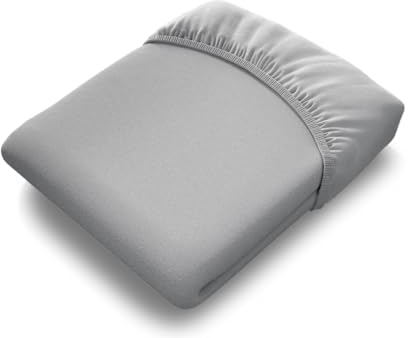 bett1 BODYGUARD Jersey-Spannbettlaken für Kindermatratzen 70x140 cm (Silber, robust, waschbar bei 60 °C, Rundum-Gummizug, Oeko-Tex 100)