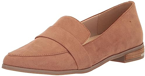 Dr. Scholl's Shoes Womens Faxon Too Slip-On Casual Dress Loafer Brown Microfiber 7.5 M