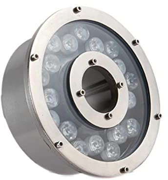 Luz De Fuente LED Sumergible - Luces De Paisaje Submarino LED, Luz Subacuática Redonda De 12 V/24 V, Luces De Fuente LED Impermeables IP68, Para Lámparas De Estanque Iluminación Exterior Luces(Warm Wh