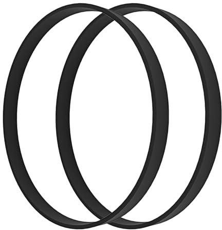 Kaelah Lot de 2 scies à ruban en caoutchouc pour le travail du bois de 20 , scie à ruban, compatible avec les accessoires HBS20 (8, 205 mm, noir)