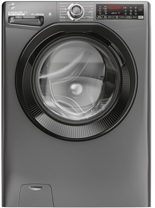 Hoover H-WASH&DRY 350 Freestanding Washer Dryer, 10 Kg Wash + 6 Kg Dry, 1400 RPM, Combined Cycle Class D, Wi-Fi & Bluetooth, Auto Care & Steam Care Pro, Anthracite, 60x58x85 cm - H3DPS41066TABR80