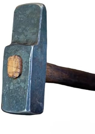 Martillo de herrero de forja estilo francés de 3 libras.