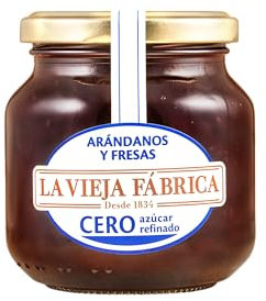La Vieja Fábrica | Mermelada de Arándanos y Fresa con endulzante 100% NATURAL | 280g