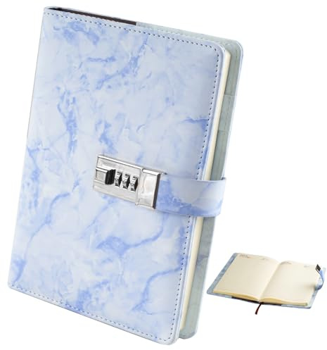 Diario A5 con Candado, Diario para Adultos con Candado, Cuaderno con CóDigo