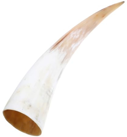 Cabilock Jarrón de Cuerno de Vaca 30-40 Cm Natural Artesanal Vintage Decoración de Pared Hogar Rústico Porta Flores Tradicional Pieza Decorativa