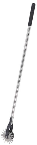 Depisuta Coupe-Bordure Rotatif à Roue, Cisaille Rotative, Coupe-Bordure Manuel pour Trottoir, Coupe-Bordure de Jardin à Main avec Poignée Solide en Acier Inoxydable à 3 Sections