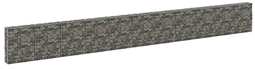 Verderoom Gabbione con Copertura in Acciaio Zincato 900x30x100cm, Gabbione in Rete Metallica, Gabbioni Metallici, Gabbione per Sassi, Gabbioni da Giardino