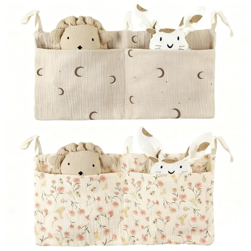Biluer 2 organizer per pannolini da letto, organizer da appendere liberamente e in modo flessibile in varie posizioni, comodo per riporre una varietà di piccoli oggetti