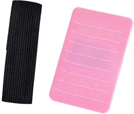 Amagogo Wimpernhalter, Wimpernverlängerungs-Handpalette, praktisches, professionelles und leichtes Wimpernstreifen-Set für Studios, Rosenrot, 8 bis 15 Mm