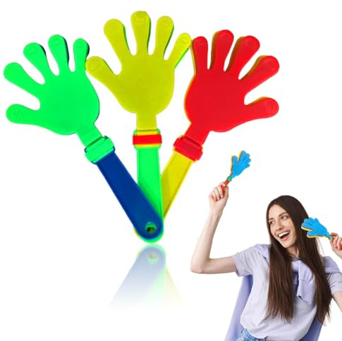 JRYXDS Clapets À Main En Plastique, 3 Pèces Clap De Bruiteur, Clapping Hands, Jouet De Battant À Main, Fabricants De Main De Bruit, Applaudir Dans Les Mains Noise Maker Clapping Toys