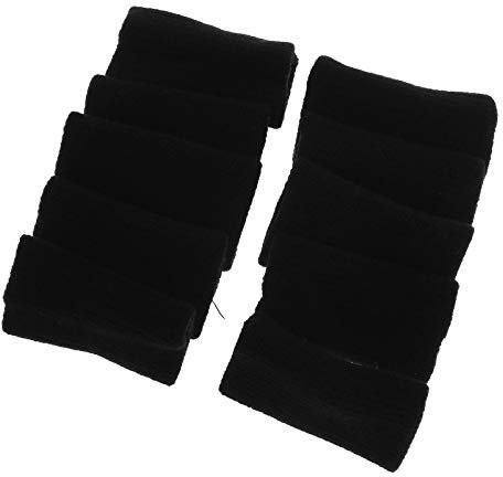YINETTECH 10pcs Black Stretchy Finger Protector Bands Sleeve Support Arthritis Sports Aid