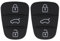 YDHfdc 2 Stücke Autoschlüssel Tastatur 3-Tasten Gummi Fernbedienung Tastenfeld Kompatibel mit Kia und Hyundai Remote Button Schlüsselanhänger Ersatz
