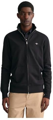 Gant Herren Reg Shield Full Zip Sweatshirt, Schwarz, 3XL EU