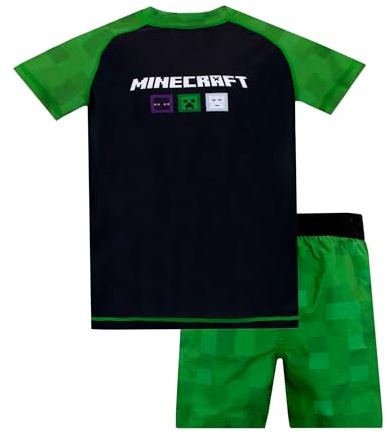 Minecraft Swim Shorts Set | Boys Swim Set | Gaming Boys Swimming Costume | 9-10 Years Multicoloured