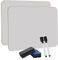 Hisredsun 2 Stück Small Dry Erase White Board, 21 x 29.7 cm Doppelseitiges Mini Whiteboard mit 2 Stiften und 2 Radiergummis, Langlebige tragbare Whiteboards für Klassenzimmer, Zuhause und Büro