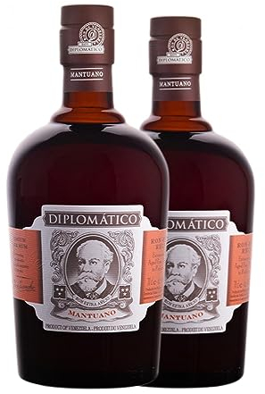 Ron Diplomático Mantuano Extra Añejo Reserva 70 cl (Caja de 2 Botellas de 70 cl)