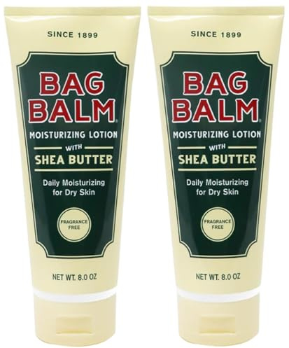 Bag Balm Moistuzing Body Lotion with Shea Butter, Daily Moisturizing for Dry Skin | Pack of 2 8oz Tubes