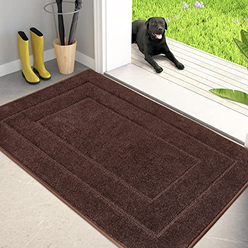 PURRUGS Zerbino cattura sporco, 80 x 120 cm, Tappetino d'Ingresso Antiscivolo, Lavabile in Lavatrice, Tappetino d'Ingresso Assorbente per Cane, Ingresso, Porta e Corridoio