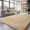 Sour Lemon Hochflor Teppich Beige Teppich Wohnzimmer 160x230 Waschbar Anti-Rutsch Extra Große Teppiche Schlafzimmer Flauschige Moderne Teppiche Matte Teppichen für Schlafzimmer Kinderzimmer