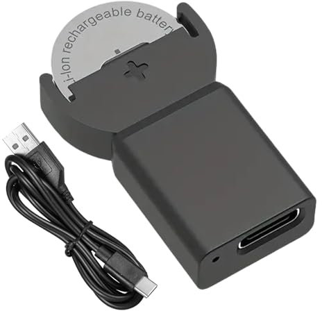 Cargador de batería con botón USB - Cargador de batería recargable con indicador LED | Cargador de pila de botón USB, cargador universal para pilas de botón recargables, cargador de batería botón f