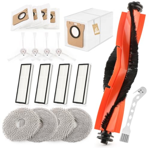 Repuesto Accesorios para Xiaomi X20+/X10+ Plus Acessórios para Dreame L10s Ultra/L10 Ultra/ con 1 Cepillo Principal Rojo,4 Cepillo Lateral,4 Bolsas Polvo/4 Filtro Hepa/4 Paños Fregado /1 Cepillo