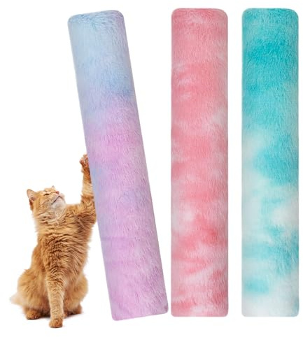 IPTPAS 3 Pack Cat Kicker Toy Pillows, Interactive Plush Toys with Catnip Inside, Soft Durable Kick Sticks Teething Chew Toy, Cat Body Pillows for Indoor Cats & Kittens, Promote Exercise, Play & Cuddle
