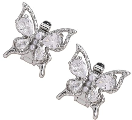 YiQinzcxg Pendientes de mariposa con cuentas antideslizantes para auriculares, materiales de cobre galvanizado, cómodos de llevar, adornos de oreja de clip simples para FreeClip