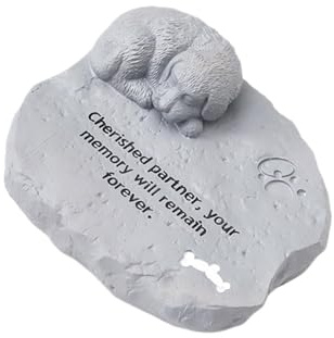 vreplrse Lapide commemorativa per animali domestici all'aperto, riflette l'amore per gli animali, pietre resistenti e durevoli che commemorano gli domestici, pietre commemorative creative con graziosi