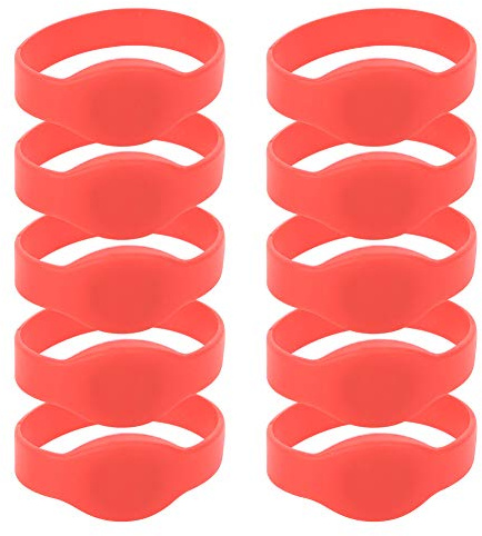 Yinhing Pulseras de silicona impermeables IP68 para piscina y spa, identificación segura de 125 kHz, diseño elegante azul y rojo, ideal para acceso a eventos y saunas.
