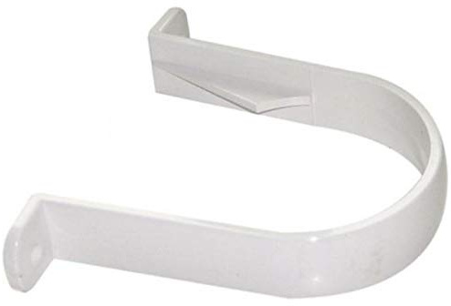 FLOPLAST White 68mm Round Gutter Pipe Clip - Bag of 2