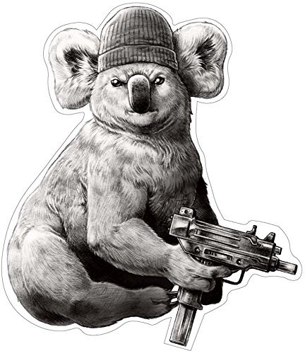 Bad Koala Aufkleber Sticker Coole Motive Gangster ca. 12x10 cm