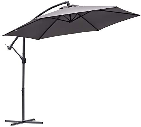 Sekey® Ampelschirm 300 cm Sonnenschirm Gartenschirm Kurbelschirm mit Kurbelvorrichtung Sonnenschutz UV50+