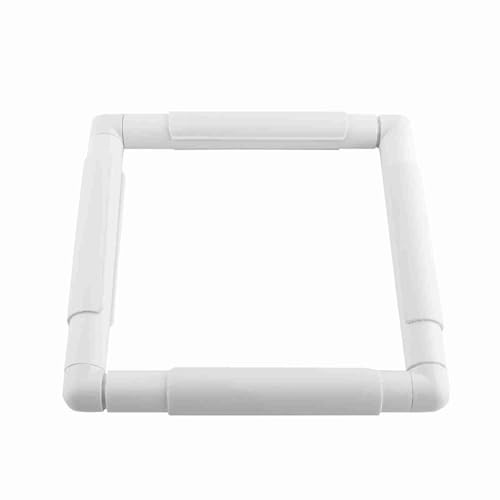 Pssopp Cadre de Clip Universel Rectangle Carré pour la Broderie, Cadre de Clip en Plastique Matelassé pour Outil de Point D'aiguille de Piquage au Point de Croix de Broderie(20.3 * 20.3cm)