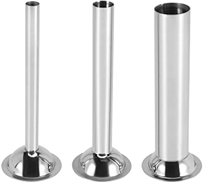 Erpmlyo 4 x Steel Sausage Filling Tube 58mm Base Diameter