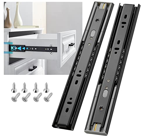 SHUHANG Schubladenschienen Softclose Schubladenschiene Vollauszug 45 kg Tragfähigkeit mit Kugelgelagerten Schubladenauszug 300 350 400 450 500 550 600 mm, Seitenmontage 1 Paar