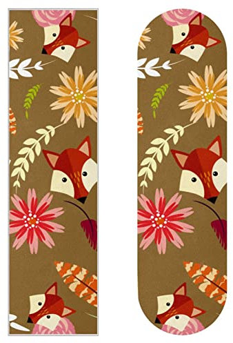Fox Head Skateboard-Griffband, Schleifpapier, Longboard, Aufkleber, Scooter, Deck, Sandpapier, 2 Stück