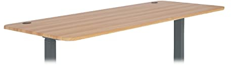 Mendler Tischplatte HWC-D40 für Schreibtische, Schreibtischplatte, 160x80cm MVG-Zertifiziert - eichefarben