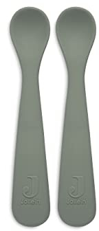 Jollein Fütterlöffel 2er Set Silikon Ash Green