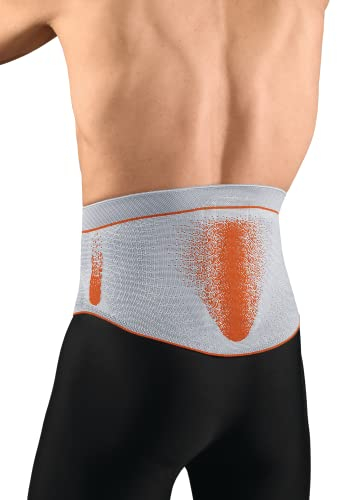 SPORLASTIC – VERTEBRADYN SUPREME SENSO Lendenwirbelstütze tailliert – Orthopäd. Rückenbandage mit AIR-MATRIX Silikonpelotte zur Unterstützung der Lendenwirbel – LWS-Orthese – Platinum Größe XXL